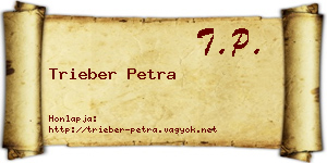 Trieber Petra névjegykártya